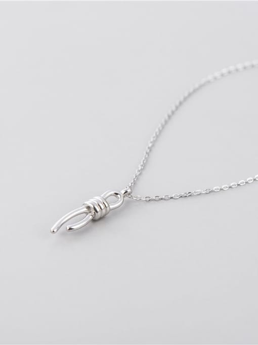 Knot [Necklace] 925 Sterling Silver Bowknot Minimalist Necklace